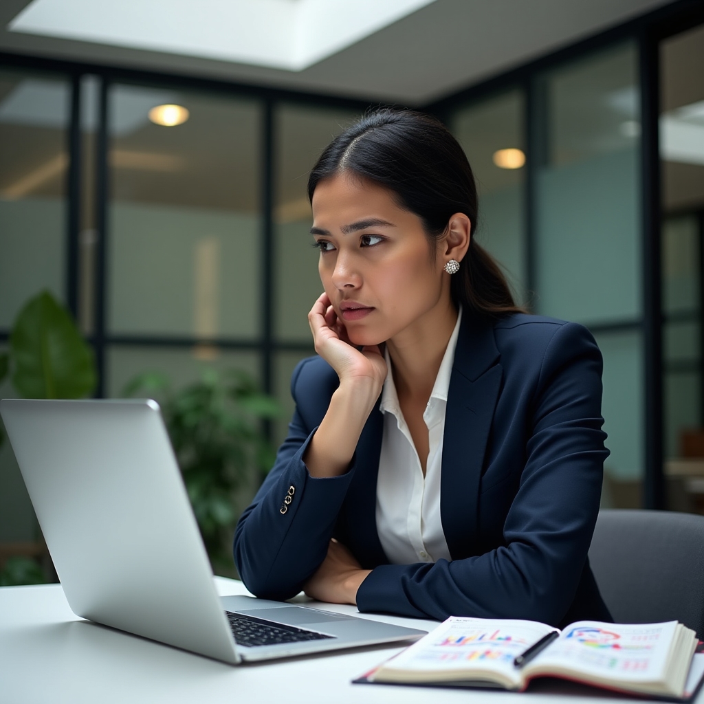 Person reviewing monthly budget on laptop with financial charts